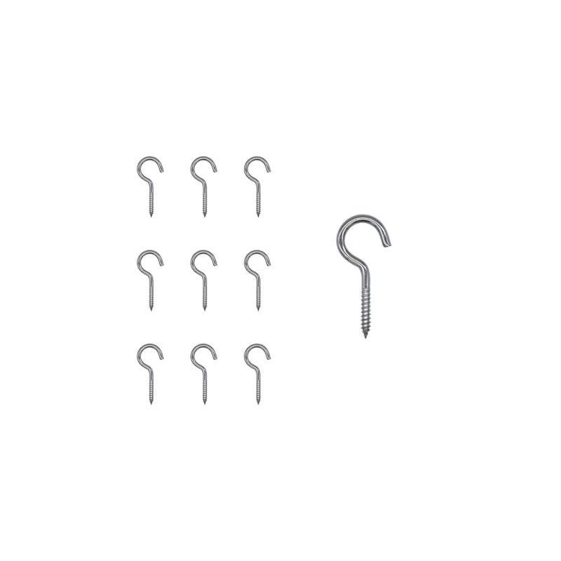 WEAXIO Pack of 10 Screw Hooks, 304 Stainless Steel M5