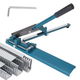 Helivivfy Cable Tray Cutting Tool PVC Cable Tray Cutter with Ruler, suitable for open-type plastic cable trays and covers, 45°/90° PVC Cable Tray Cutter Manual Guide Rail Cutter