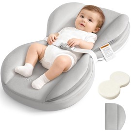 Baby Changing Pad with Waterproof & Wipe-Clean, Non-Slip Foldable PU Diaper Changing Pad, Adjustable Safety Belt, Changing Pad for Dresser, Changing Table,28"X16",Gray