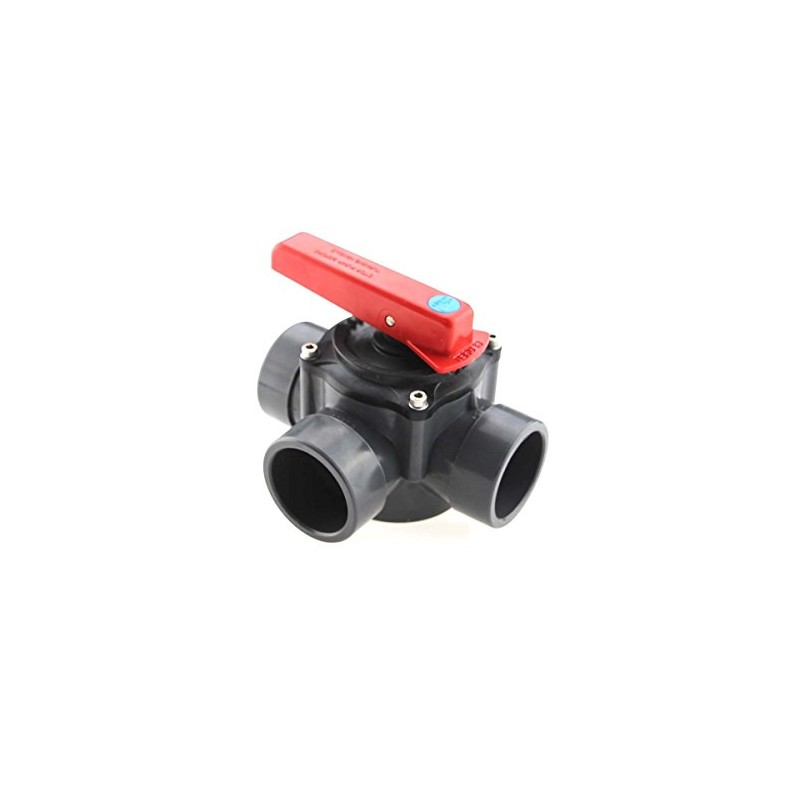 3 Panels Pvc Cylinder Valve Connection D50/D63, 3-Way PVC Ball