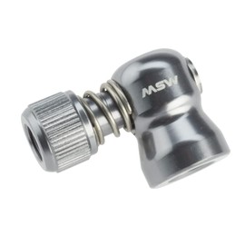 MSW Windstream Push 100 Inflator Head | Silver | Presta and Schrader Valves