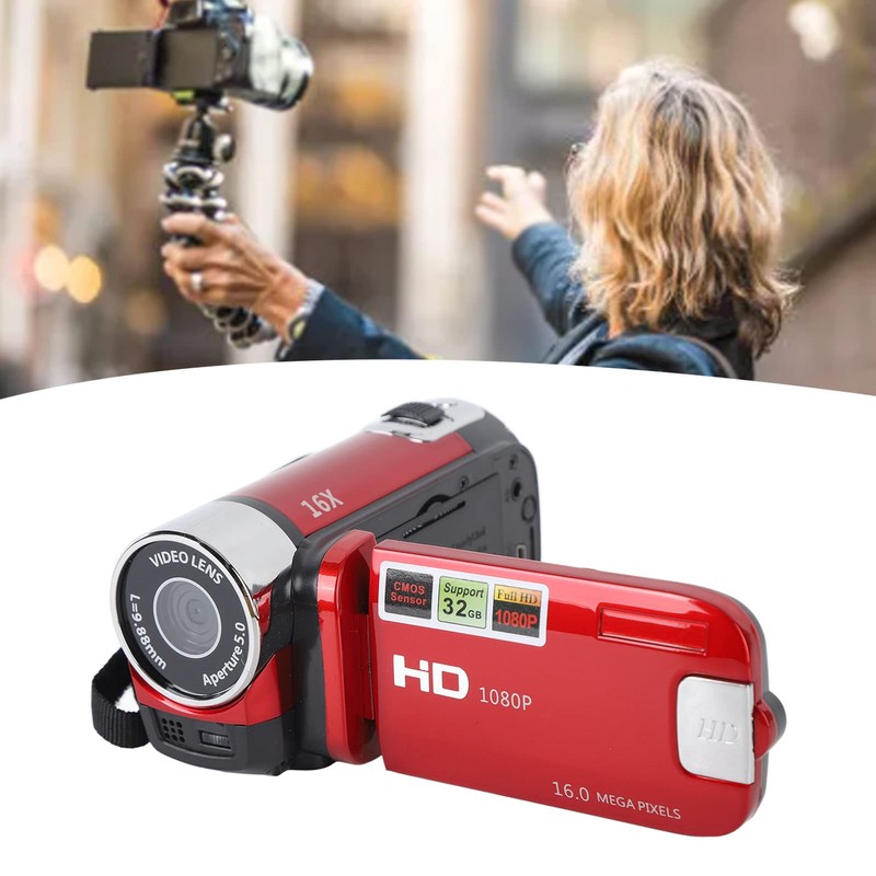 Video Camera Camcorder, 16x 1080P 30FPS Vlogging Camera Recorder with