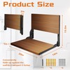 Folding Shower Seat 20'', Large Teak Shower Seat, Folding Shower