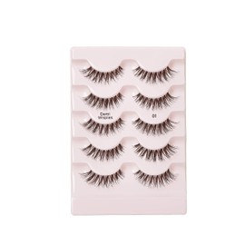 i-ENVY False Eyelashes and Lash Adhesive Set Demi Wispies Natural Lashes 5 Pairs Fake Eye Lashes (Black)