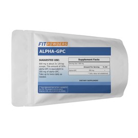 FitPowders Alpha-GPC Powder 25 Grams, Non-GMO Alpha GPC Supplement Choline Powder, Vegan, Third Party Tested, Pre-Workout, Memory and Focus, with Scoop