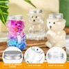 Mumufy 24 Pcs Bear Plastic Jar Empty Bear Bottle Large