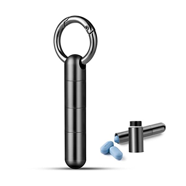 TISUR TISUR Keychain Pill Holder,Titanium Pill Case Small Pill Organizer