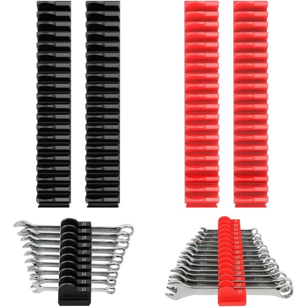 80 pcs Magnetic Modular Wrench Organizers for Tool Drawers -