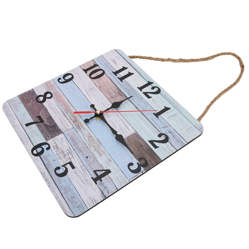 Wall Clock Industrial Style Silent Quartz Movement Density Board Large