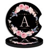 2pcs Letter A Car Coasters,Absorbent Universal neoprener Cup Holder Coasters