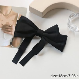 NTRUXZP Pack of 2 Hair Bows Hair Clips with Large Bow Plain Hair Pin with Bow Hair Clips Accessories for Girls Women for Hair Decoration Accessories Black Red