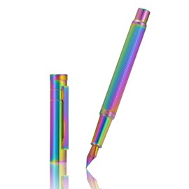 Rainbow Forest Fountain Pen Medium Nib Classic Design with Converter and Metal Box Set by Hongdian
