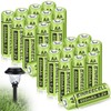 KINREECELL Rechargeable AA 600mAh Batteries, Ni-MH Double A Solar Batteries