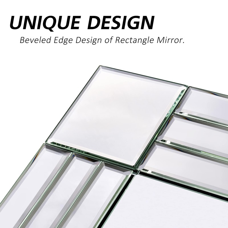 GOAND Decorative Wall Mirror Gorgeous Silver Mirror for bedrooms, bathrooms,