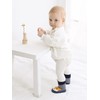 Adorel Baby Socks Non-Slip Slippers Lined 2 Pairs, blue hamster