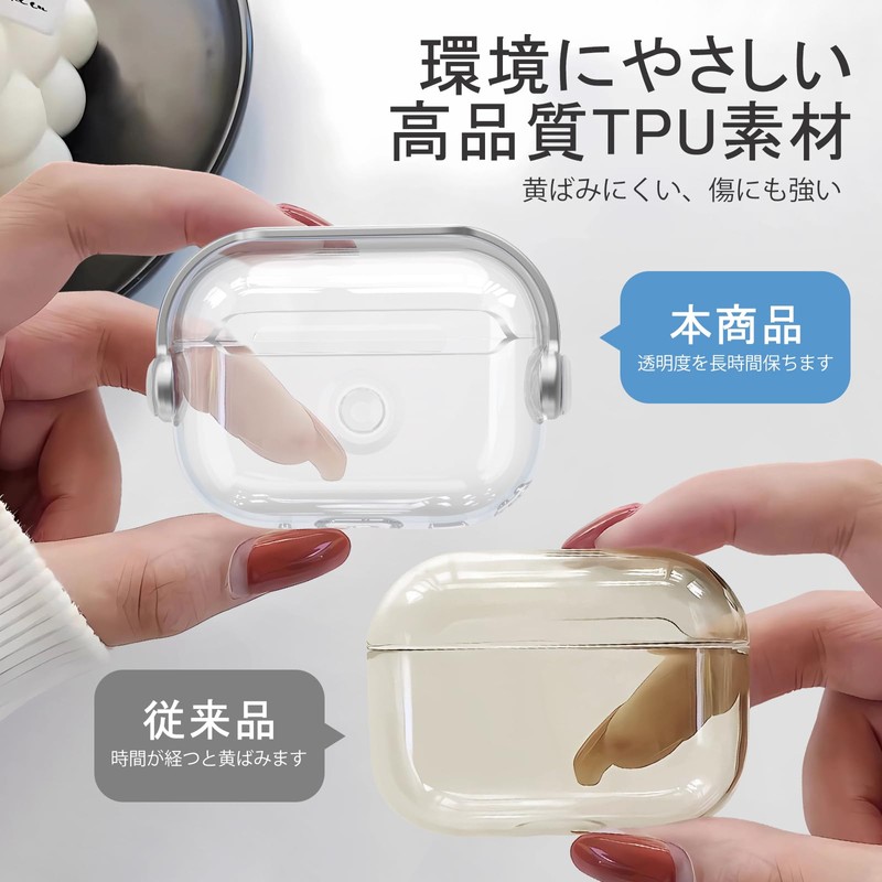 HEIGKOIK AirPods Pro 2 Case, Clear AirPods Pro 2nd Generation