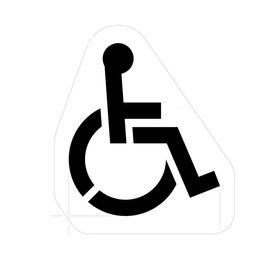 Large Handicap Parking Stencil | Part#: 10000204 | 42" W x 48" H | Flexible and Durable 1/8" PolyTough Lifetime | Made in USA