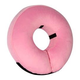 Tonqixope Inflatable Dog Collar-Soft Protective Cone for Dogs After Surgery,Dog Donut Collar Suitable for Dogs and Cats,Dog Cone Collar to Prevent Pets from Touching Stitches,Wounds,Rashes(Pink,S)