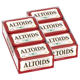 Altoids Breath Mints, Hard Peppermint Candy, 1.76 Oz, 12-Count