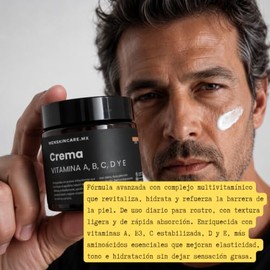 100gr Crema vitaminas para Hombres; Antioxidante, Antiedad,Reparador.