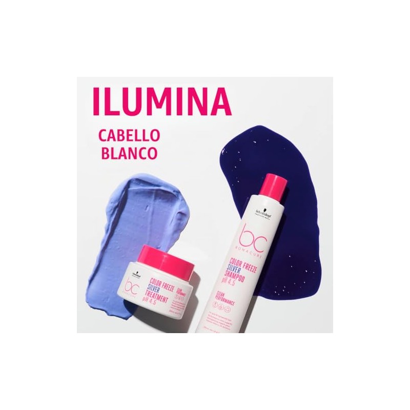 BONACURE Color Freeze Silver Shampoo pH 4.5 Cabello Blanco Vegano