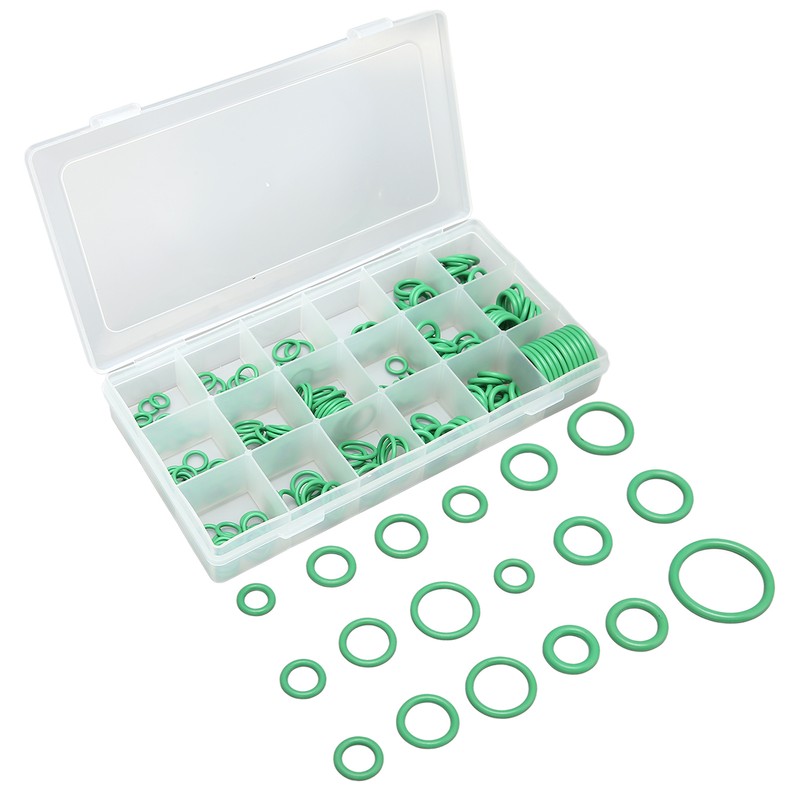 225pcs Car Air Conditioner Seal Ring Kit 18‑Compartment AC O