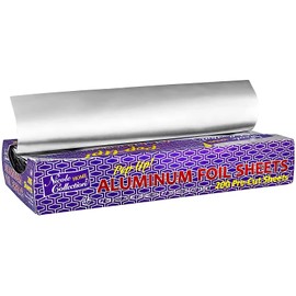 Nicole Home Collection Pre-Cut Aluminum Foil Sheets, 12x10.75 Inches, 200 Sheets