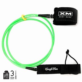 XM SURF MORE Surfboard Leash - Tangle-Free Surf Leash for Short Boards & Long Boards - Adjustable, Ultra-Strong Strap for Ankle Support - Regular Strength Cord (.270in) - USA Made