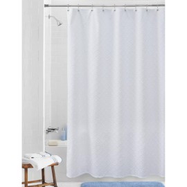 Mainstays Fabric Shower Curtain White Shells 72 x 72 New White