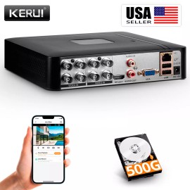 KERUI 4/8 Channel H.265+ 2MP Lite DVR HD 1080P Recorder Security Camera System - 8CH 8 Channel
