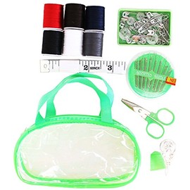 Allary 352 Home & Travel Sewing Kit with Zipper case - Assorted Colors (Single Sewing Kit)