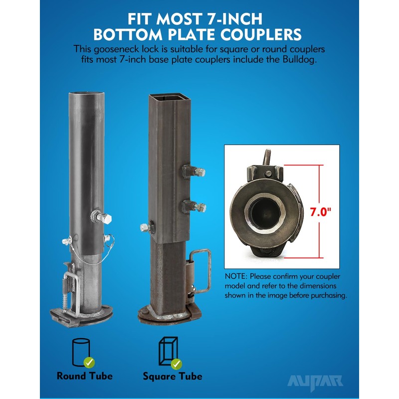 Aupar Patent-Designed Gooseneck Trailer Lock | Secure Your Trailer with