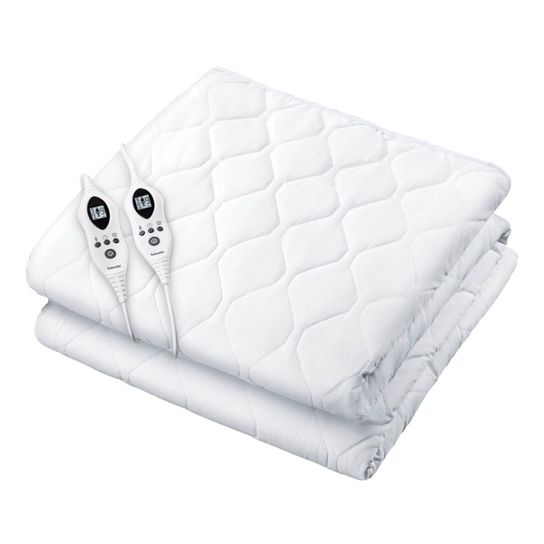 Beurer UWB70 Heated Mattress Pad Queen, Dual Control Electric Mattress