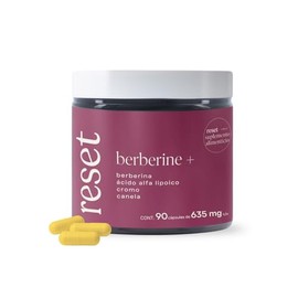 RESET WELLNESS | BERBERINE + BERBERINA, Ácido Alfa Lipoico, Cromo y Canela, 90 cápsulas 635 mg