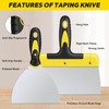 suokoun Paint Wallpaper Scraper Set, 2'', 4'', 6'', 8'' Stainless