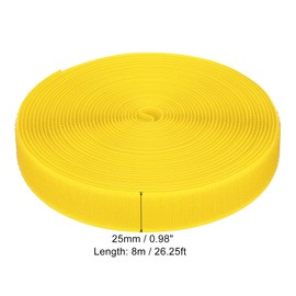 PATIKIL 26.25 Feet Carpet Marker Strips, Nylon Carpet Strips Spots Hook Tape for Classroom Floor Decoration Teacher Education Social Distance, Yellow