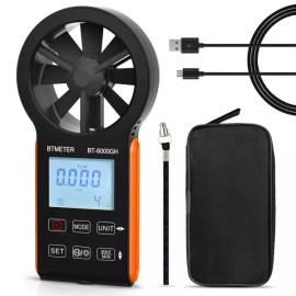 BT미터 풍속계 CFM 풍량계 기류 게이지 측정 풍속 0.3~30m/s HVAC 덕트 공기 환기구의 모니터링 0-9999900 BT Meter Anemometer CFM Air Flow Meter Air Flow Gauge Measure Wind Speed 0.3~30m/s for HVAC Duct Ventilation Monitoring 0-9999900