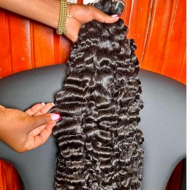 Raw Hair Vendor Natural Wavy Curly Human Hair Bundles Cuticle Aligned Unprocessed Vietnamese Burmese Curly Raw Hair Bundlescolor: Burmese Curly 1 pcs, Stretched Length: 16 Inches