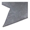 Microfibre Rug for Children’s Bedrooms – Star-Shaped – Grey