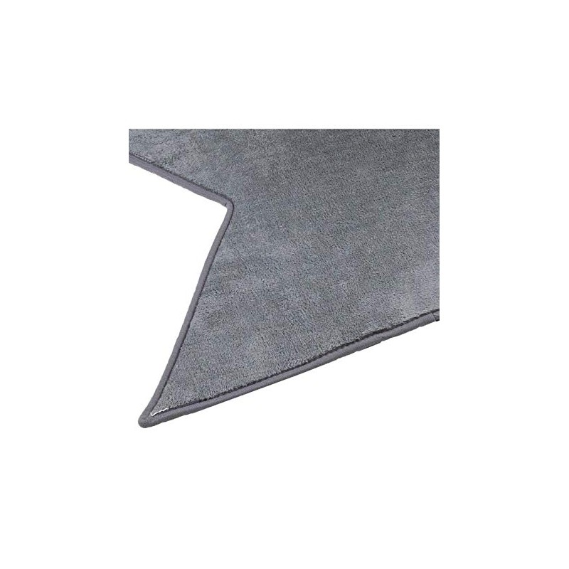 Microfibre Rug for Children’s Bedrooms – Star-Shaped – Grey