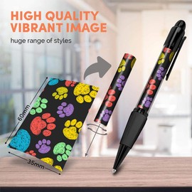 Destination Vinyl Ltd 4 x Matching Ballpoint Pens - Bright Paw Prints Cat Dog Animal #13122