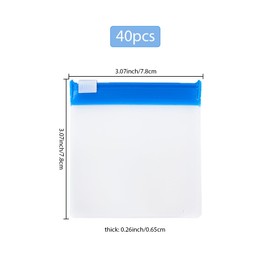 SOFPLATE 40Pcs 3 x 3 Inch Anti Tarnish Jewellery Storage Bags Clear Plastic Jewellery Pouch with Slide Lock Small Transparent Resealable Ziplock Bag for Packaging Earrings Rings Necklaces Watches Blue