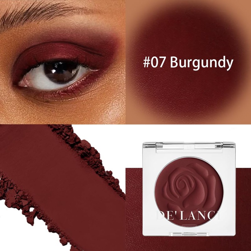 ecofavor Burgundy Eyeshadow Single Palette with Applicator – Elegant Matte