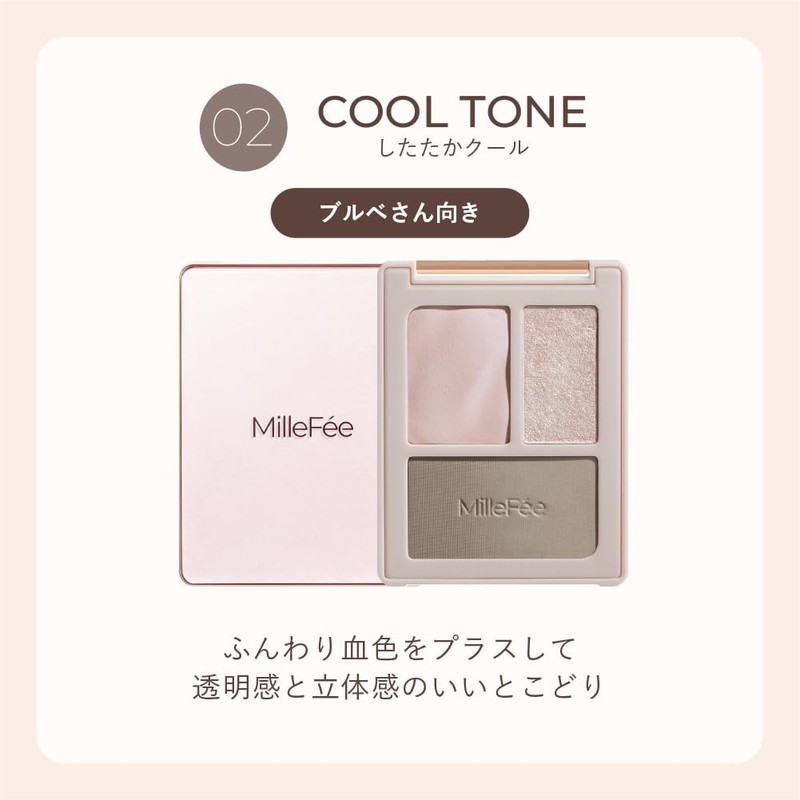 Milfee Cheat Face Contour Palette (03, Plump Pink), Highlight, Shade,