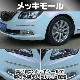 Saki&Masa Plating Molding Tape Plated Seal for Car 3m Car Door Molding Protector Door Guard Anti-Scratch Protective Tape Silver (30mm)