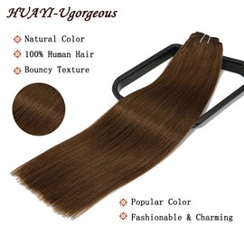 Clip Hair Extensions Human Hair 22in #4 Medium Brown Remy Clip in Hair Extensions 120g Thickened Clip on Hair Extensions Human Hair Full Head Double Weft 7 Pieces