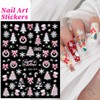 Christmas Nail Art Stickers 3 Sheets 5D Embossed Self Adhesive