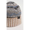 Paul Smith PS Men's Doodle Fair Isle Beanie Hat, Slate,