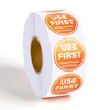 VELATYVIO 1200Pcs Use First Stickers Food Service Circular Self-Adhesive Labels
