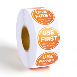 VELATYVIO 1200Pcs Use First Stickers Food Service Circular Self-Adhesive Labels for Kitchen and Restaurant Supplies Gradient Orange 1.5inch